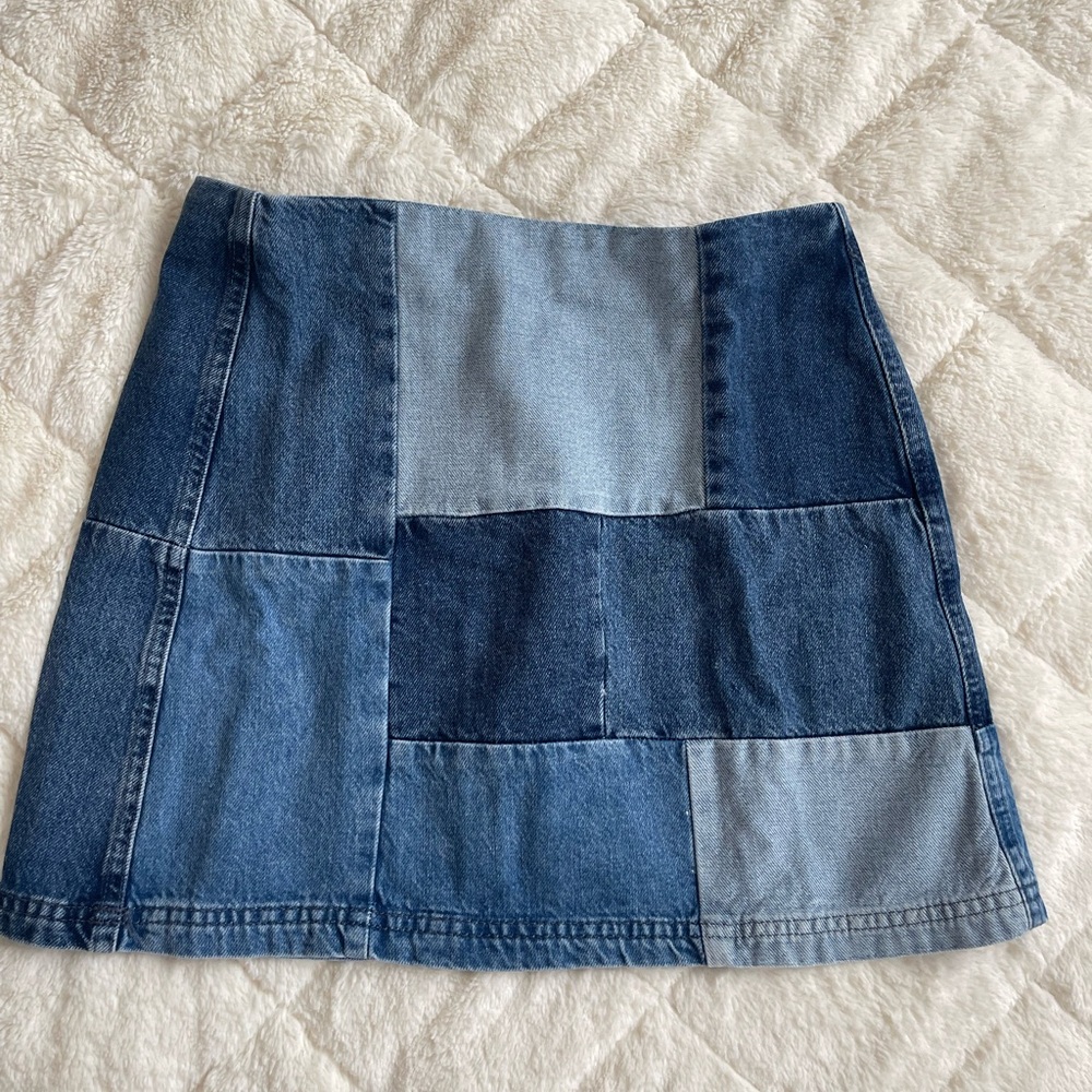 Hellomolly Patchwork Denim Skirt m brand new without tag